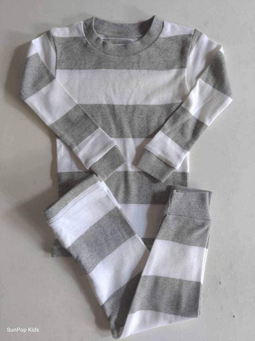 Organic Cotton Striped Baby Pyjama Set